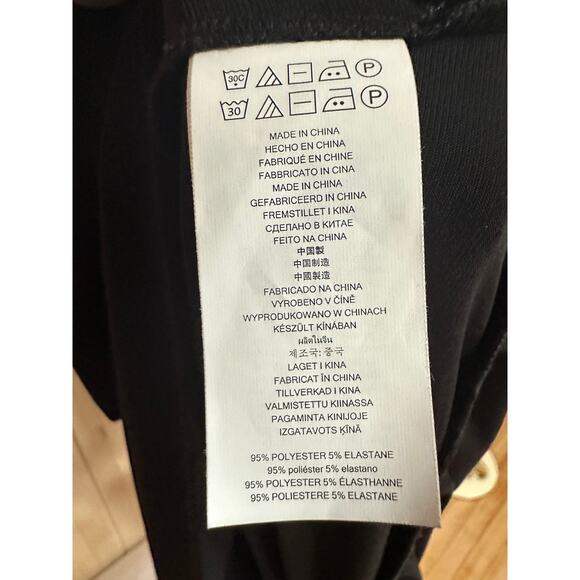 Michael Kors | Gold Sparkle Black Short Sleeve Midi Dress | Size Large - Picture 7 of 13